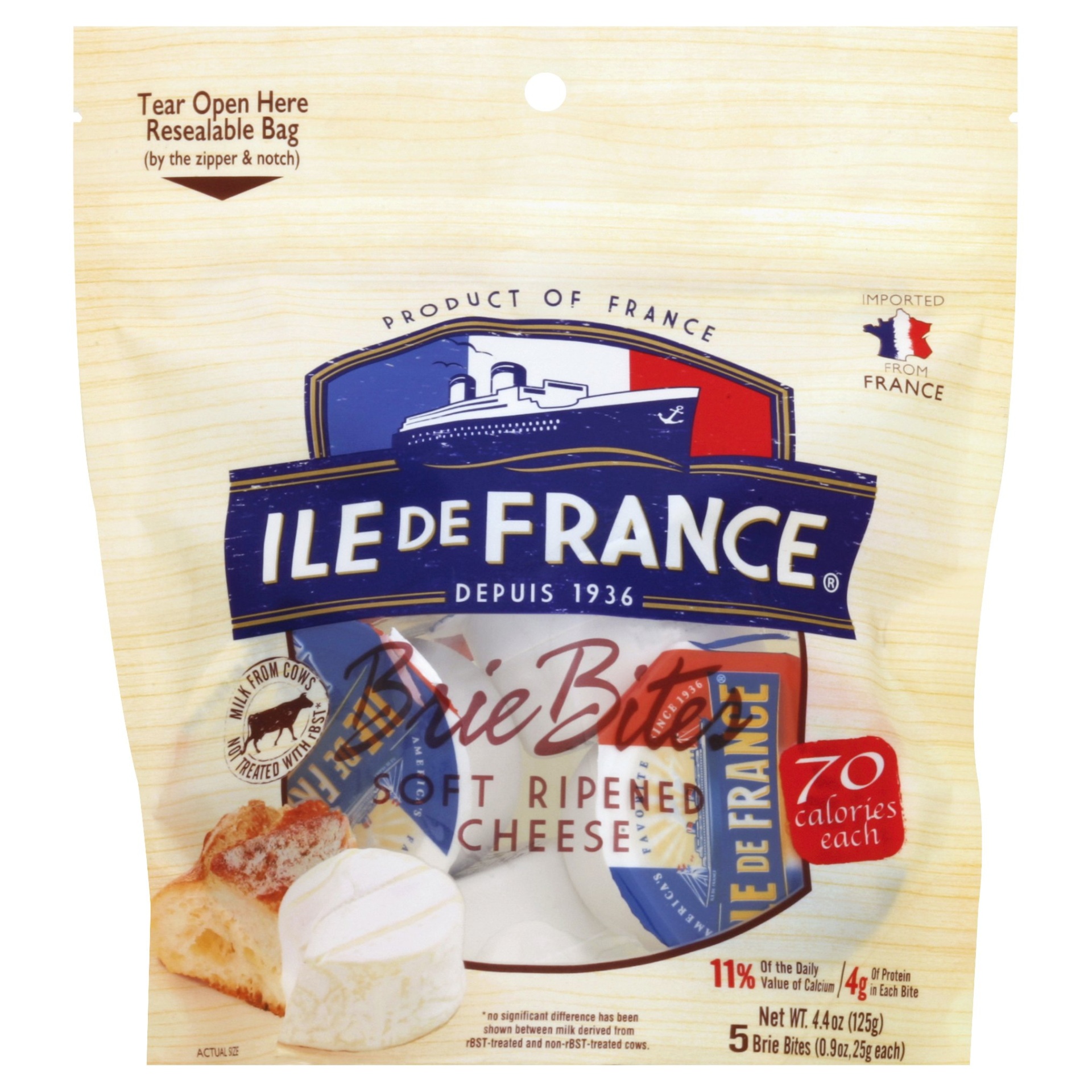 slide 1 of 1, Ile de France Mini Brie Bites, 4.4 oz