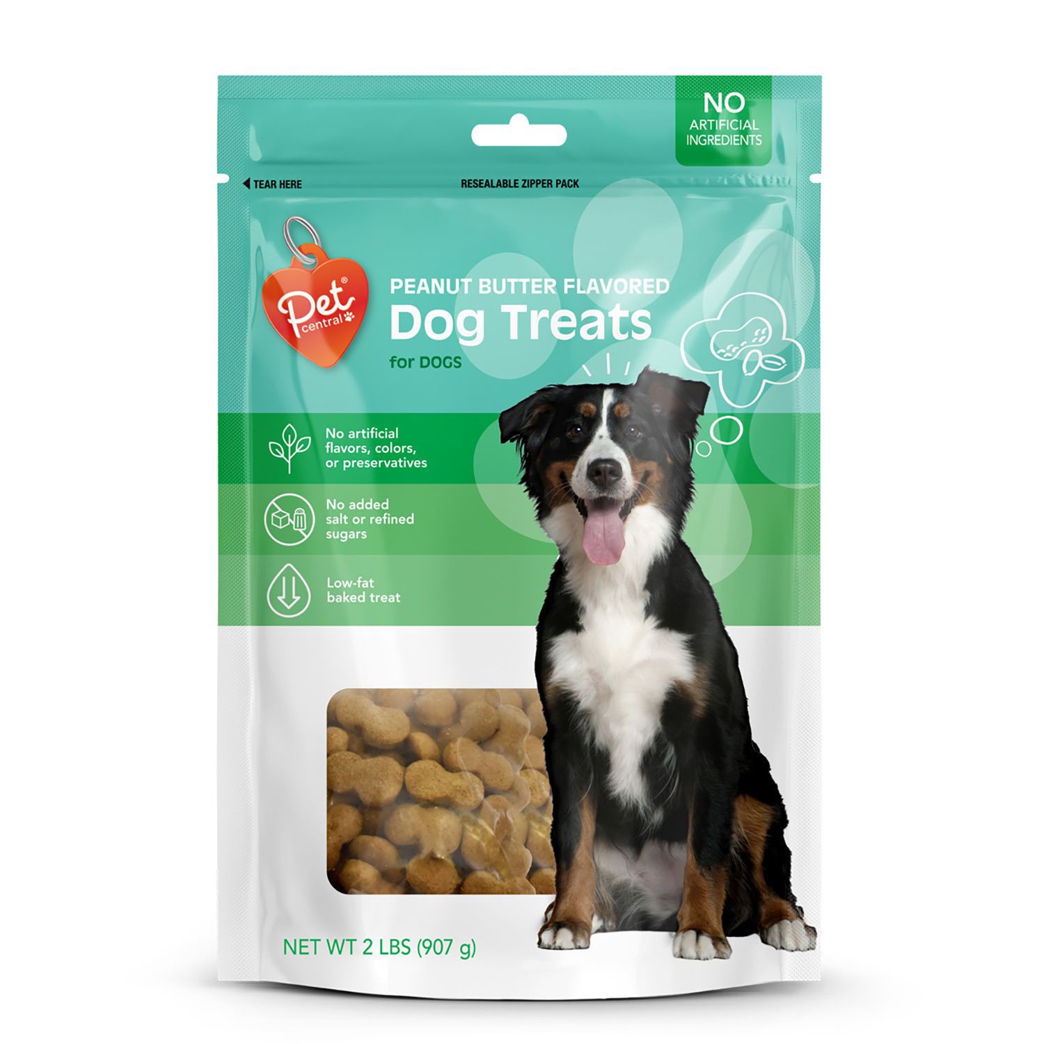 slide 1 of 3, Pet Central Natural Peanut Butter Tiny Treats, 2 lb, 32 oz