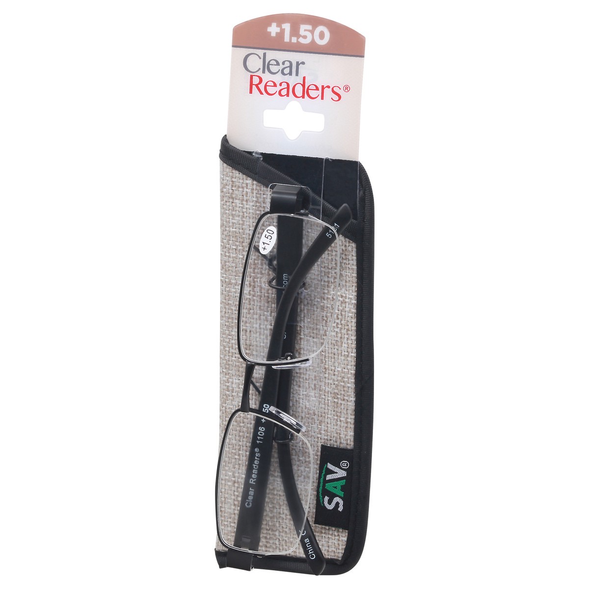 slide 6 of 9, Clear Readers +1.50 Eyeglasses 1 ea Card, 1 ct