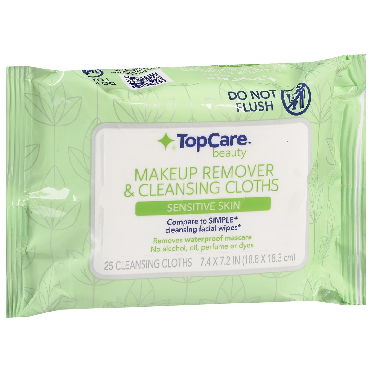 slide 10 of 10, TopCare Beauty Sensitive Skin Makeup Remover & Cleansing Cloths 25 ea, 25 ct