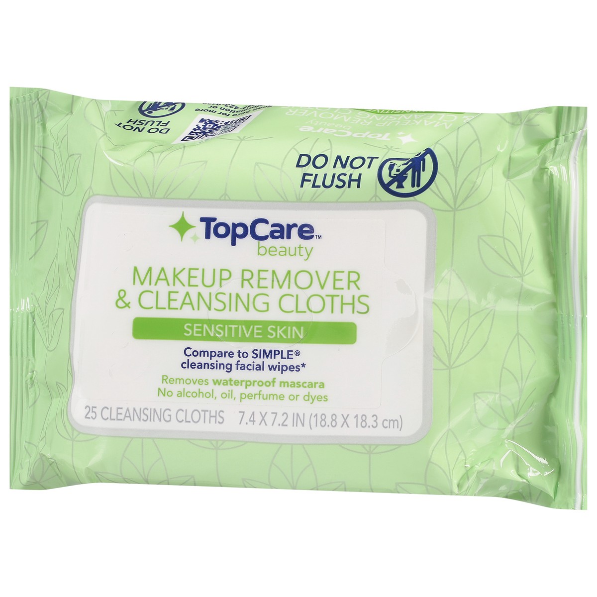 slide 2 of 10, TopCare Beauty Sensitive Skin Makeup Remover & Cleansing Cloths 25 ea, 25 ct