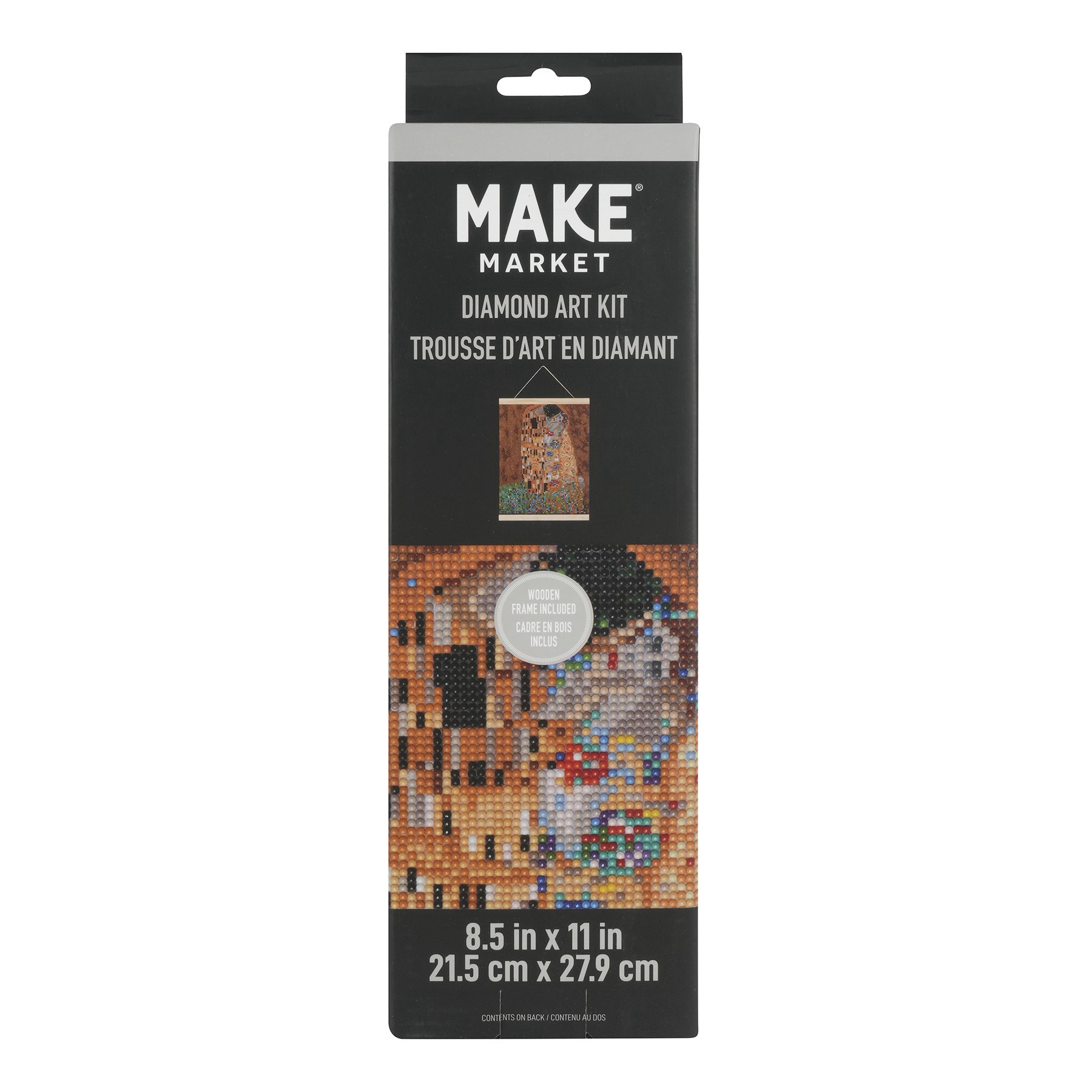 slide 5 of 6, The Kiss With Frame Diamond Art Kit By Make Market, 8.5 in x 11 in