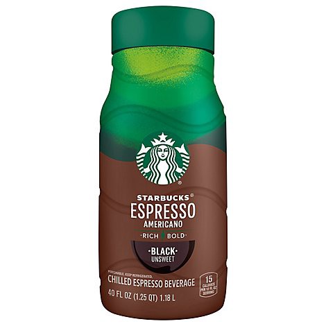 slide 1 of 1, Starbucks Black Unsweet Iced Espresso- 40 fl oz, 40 fl oz