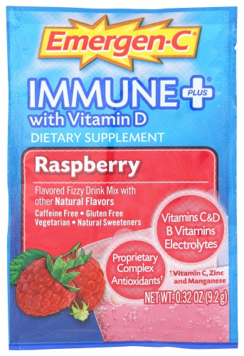 slide 1 of 1, Emergen-C Immune Plus Raspberry, 1 ct