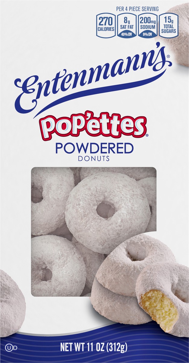 slide 8 of 9, Entenmann's Powdered Pop'ettes Mini Donuts, 11 oz, 28 ct