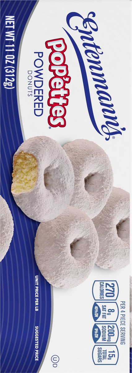 slide 6 of 9, Entenmann's Powdered Pop'ettes Mini Donuts, 11 oz, 28 ct