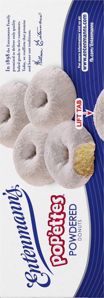 slide 3 of 9, Entenmann's Powdered Pop'ettes Mini Donuts, 11 oz, 28 ct