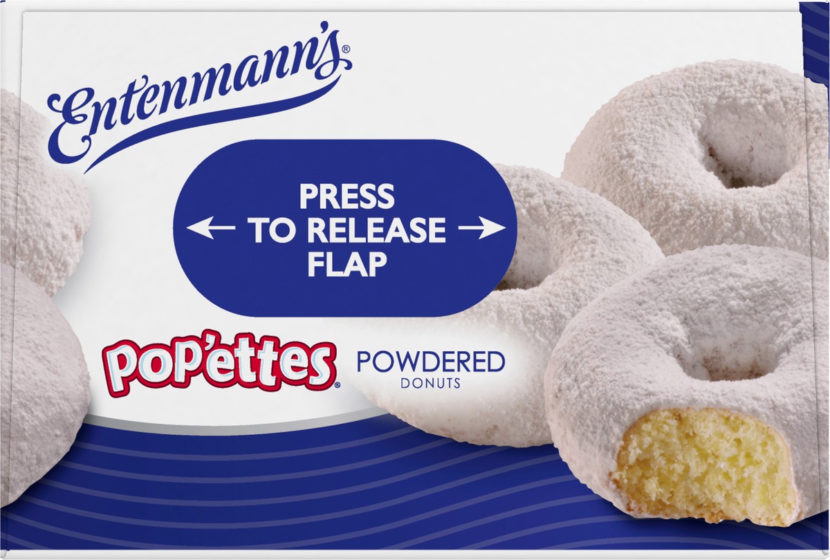 slide 2 of 9, Entenmann's Powdered Pop'ettes Mini Donuts, 11 oz, 28 ct