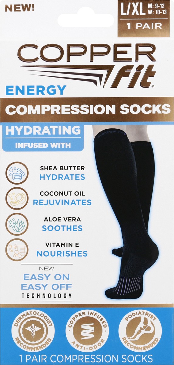 slide 5 of 8, Copper Fit Energy Large/Extra Large Compression Socks 1 ea, 1 ct