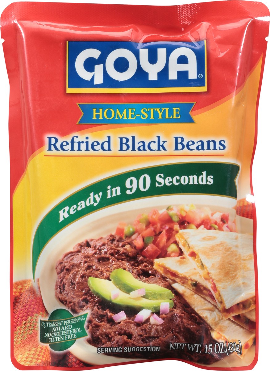 slide 4 of 9, Goya Home-Style Refried Black Beans 15 oz, 15 oz