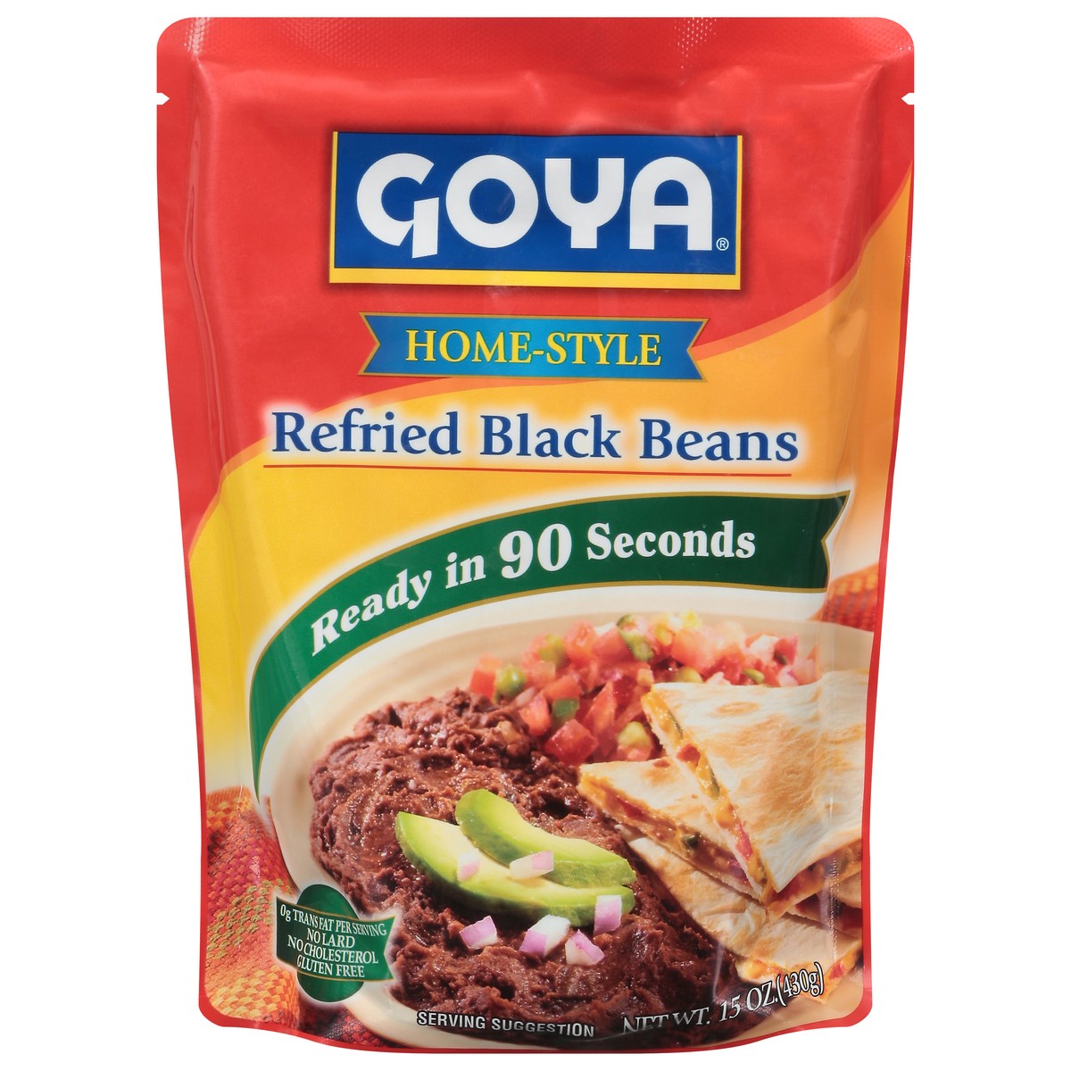 slide 1 of 9, Goya Home-Style Refried Black Beans 15 oz, 15 oz