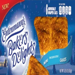 Entenmann's Baker's Delights Snickerdoodle Mini Cakes, 6 packs, 10.5 oz