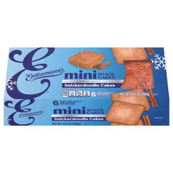 Entenmann''s Baker''s Delights Snickerdoodle Cakes, 6 packs, Cinnamon Sugar Mini Pound Cakes, 10.5 oz Box