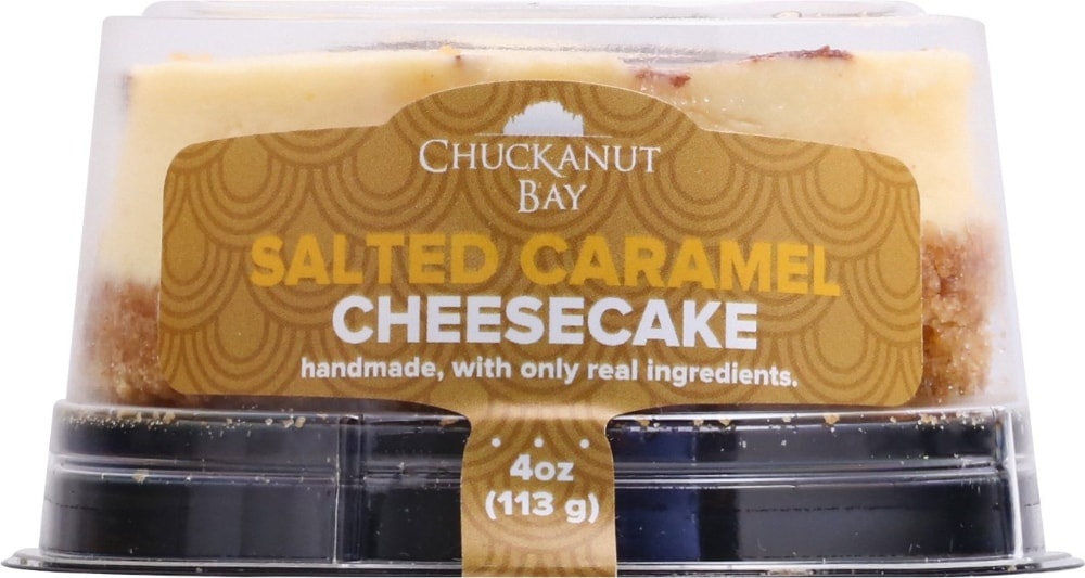 slide 1 of 1, Chuckanut Bay Foods Salted Caramel Cheesecake, 4 oz