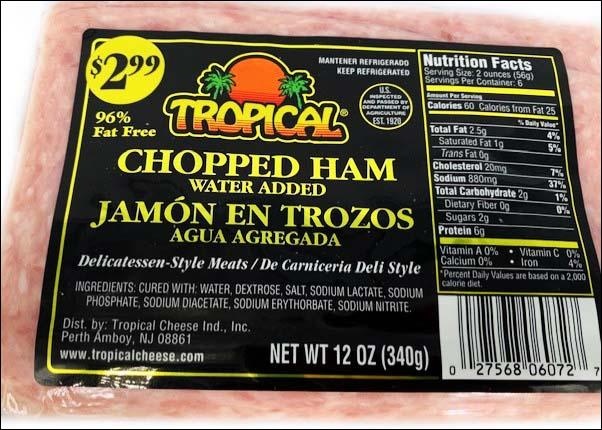 slide 1 of 1, Tropical Chopped Ham, 12 oz