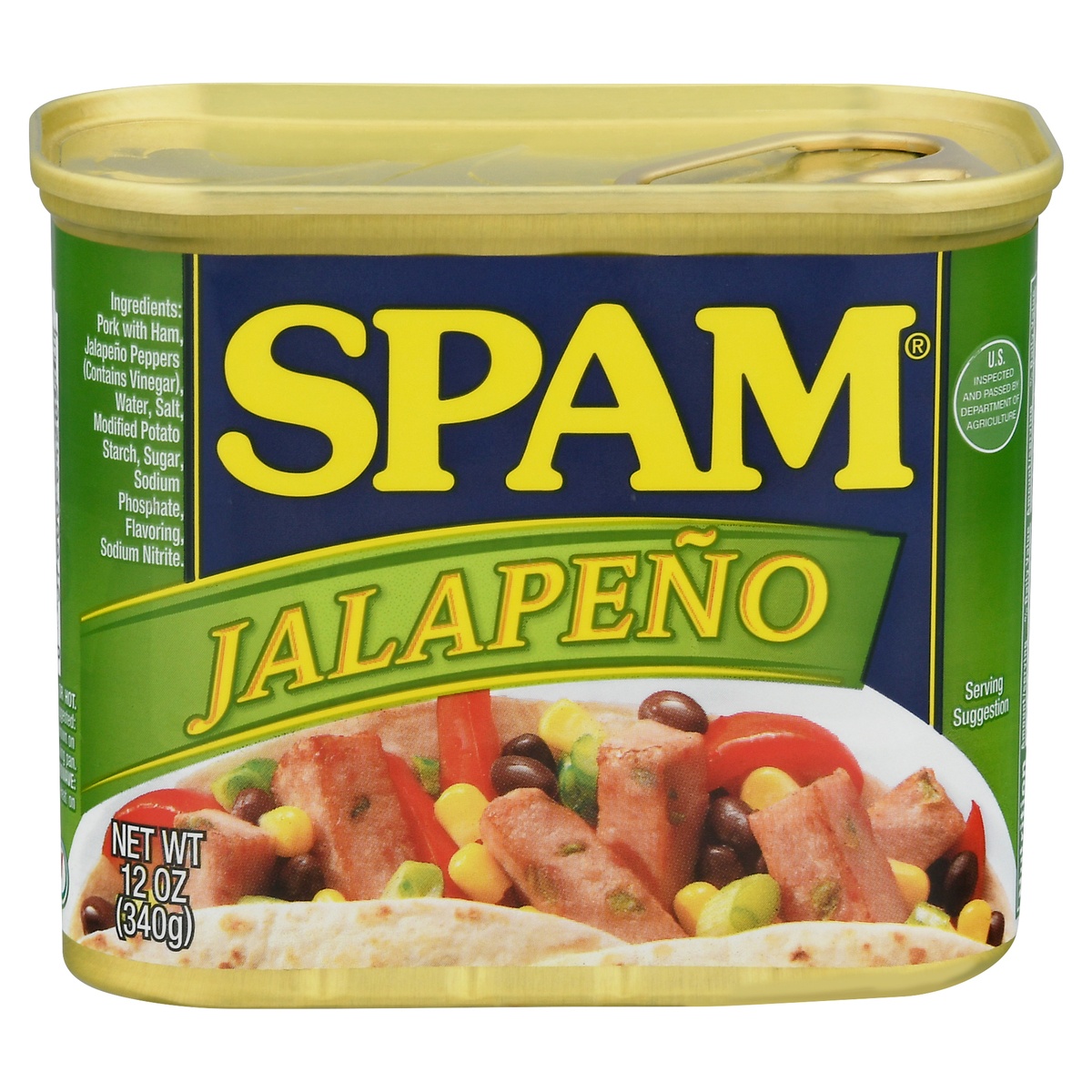 slide 1 of 7, SPAM Jalapeno Meat 12 oz, 12 oz