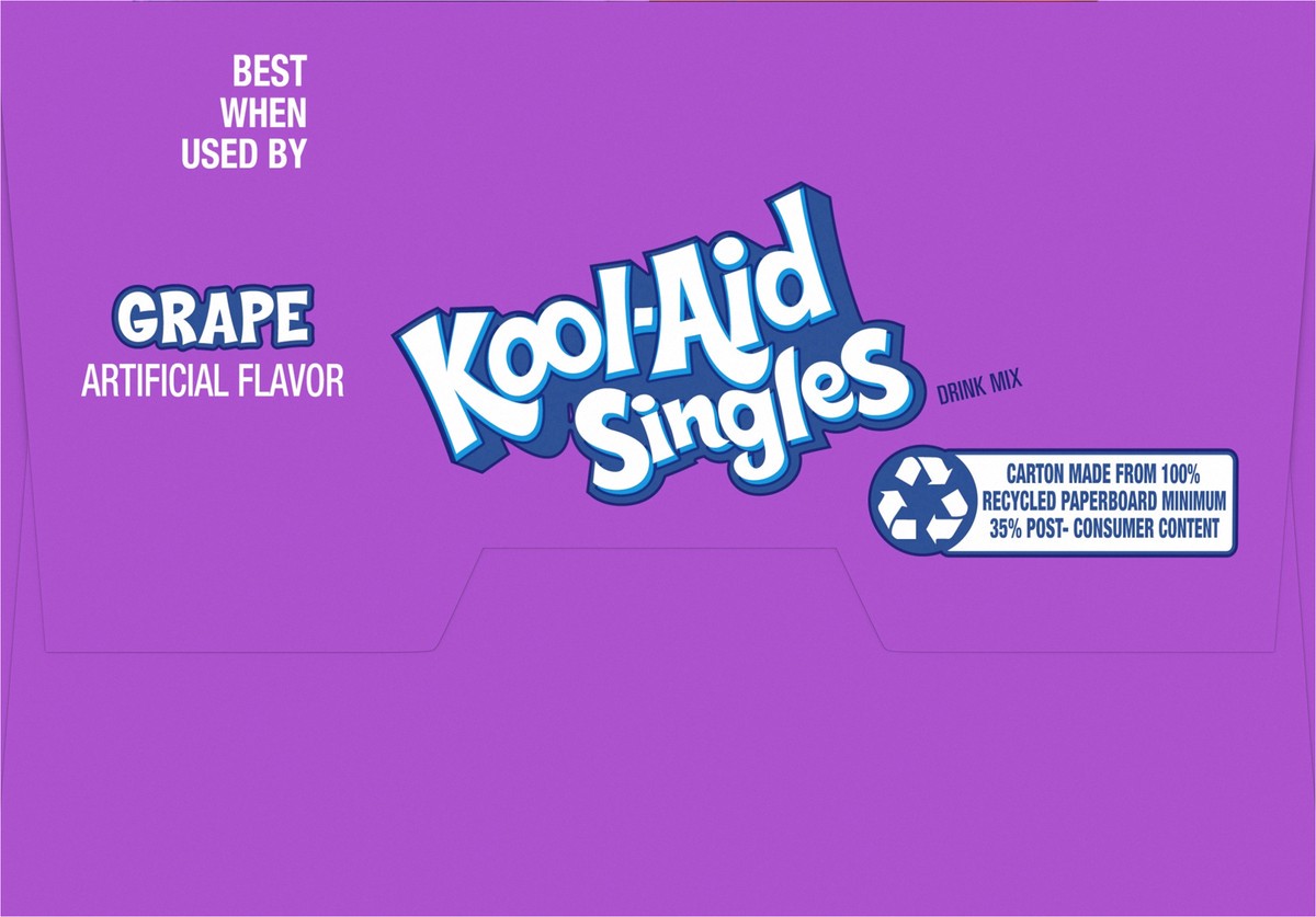 slide 3 of 13, Kool-Aid Singles Sugar-Sweetened Grape Artificially Flavored Powdered Soft Drink Mix, 12 ct On-the-Go-Packets, 12 ct