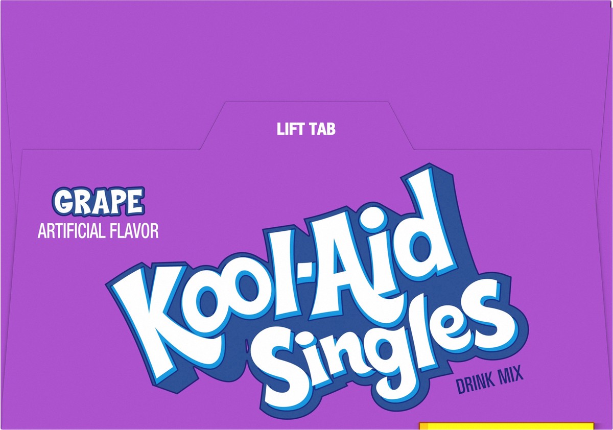 slide 6 of 13, Kool-Aid Singles Sugar-Sweetened Grape Artificially Flavored Powdered Soft Drink Mix, 12 ct On-the-Go-Packets, 12 ct