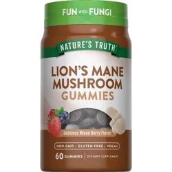 Nature's Truth Delicious Mixed Berry Flavor Lion's Mane Mushroom 60 Gummies
