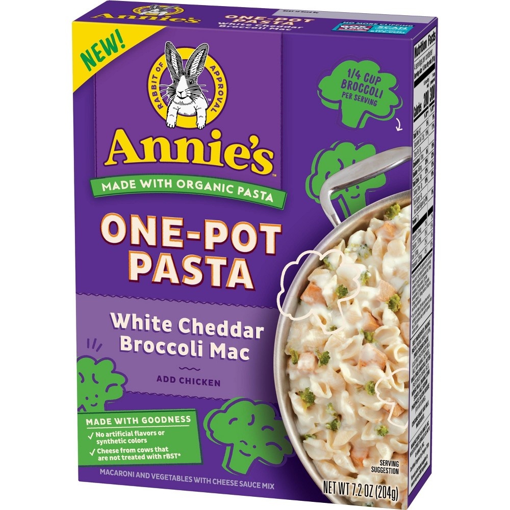 slide 2 of 3, Annie's Homegrown Organic White Chedder Broccoli Mac Onepot Pasta, 7.2 oz