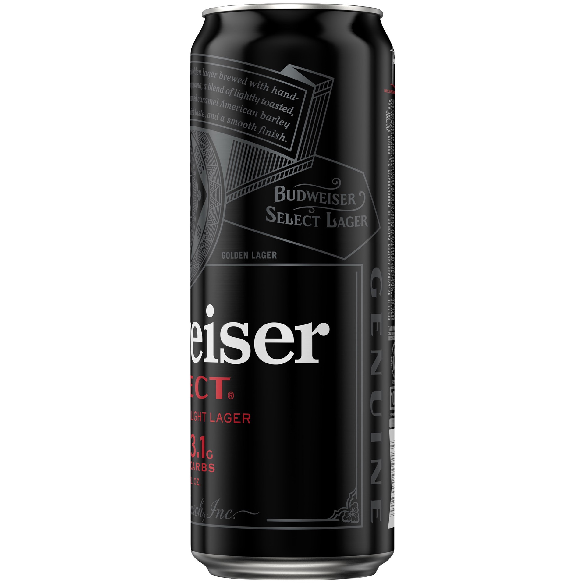 slide 1 of 4, Budweiser Select Light Beer, 25 fl oz Can, 4.3% ABV, 25 fl oz