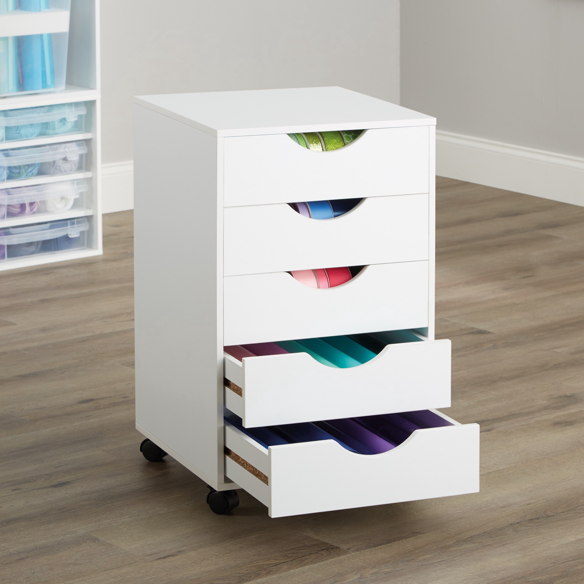 slide 2 of 4, Modular Mobile Chest By Simply Tidy, 16 in x 16 in x 26 in