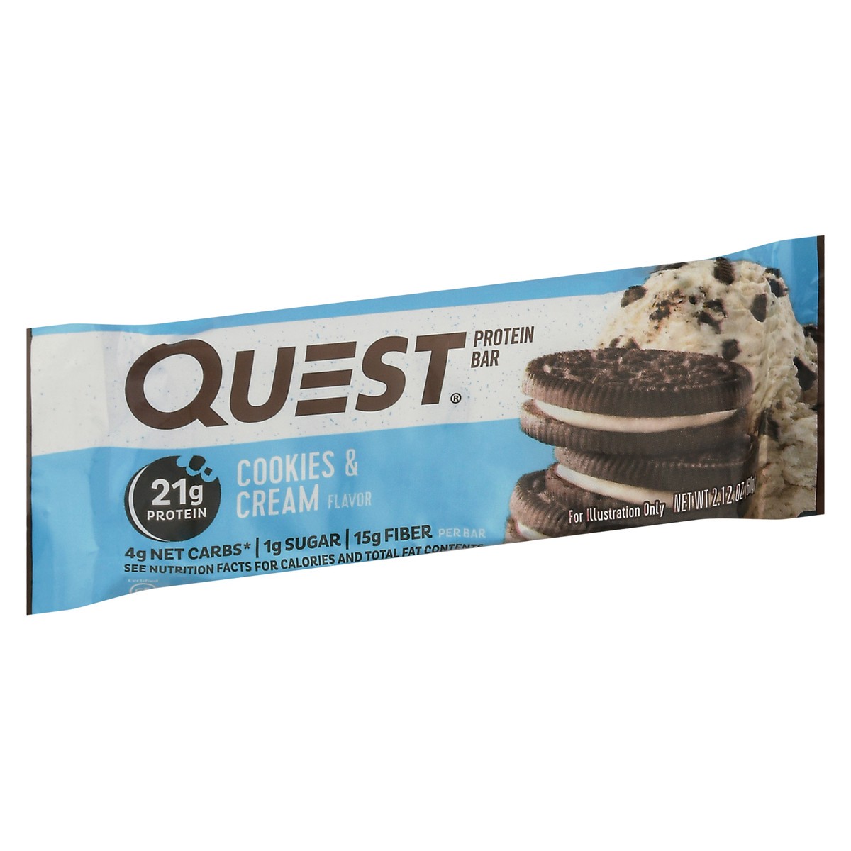 slide 2 of 12, Quest Cookies & Cream Flavor Protein Bar 2.12 oz Bag, 2.12 oz
