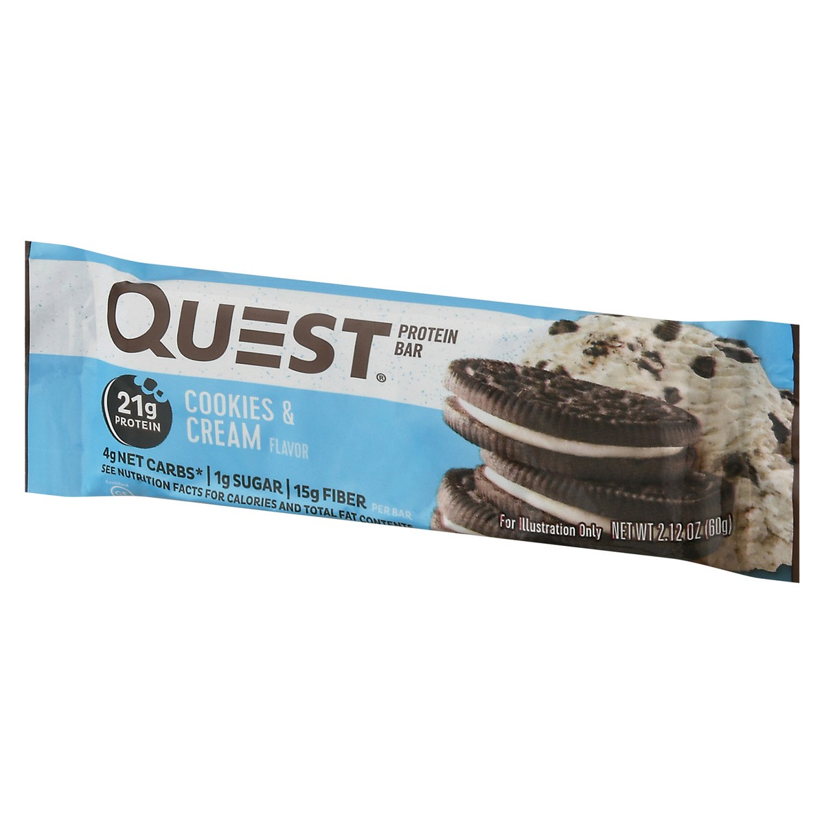 slide 3 of 12, Quest Cookies & Cream Flavor Protein Bar 2.12 oz Bag, 2.12 oz