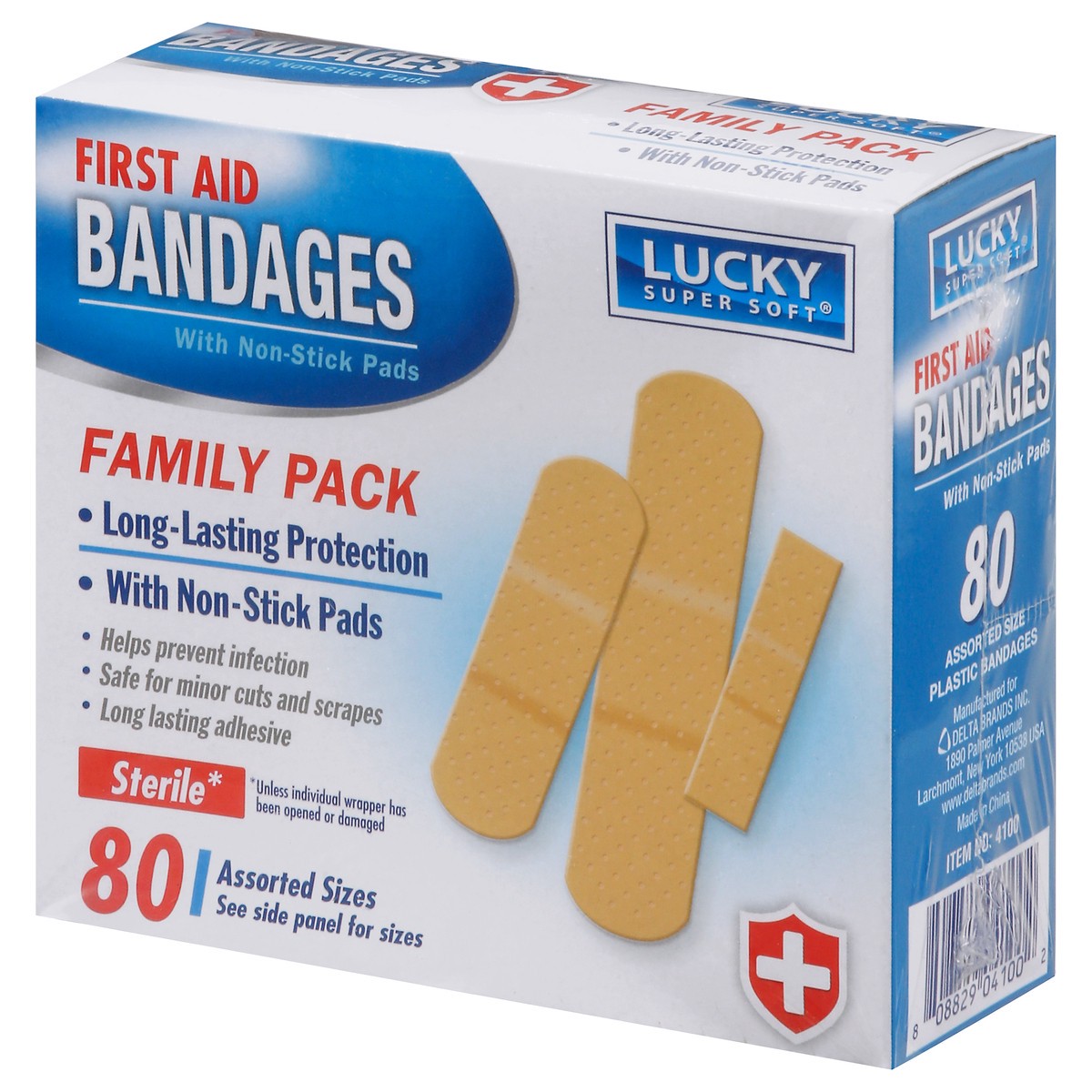 slide 2 of 12, Lucky Super Soft Family Pack First Aid Bandages 80 ea, 80 ct