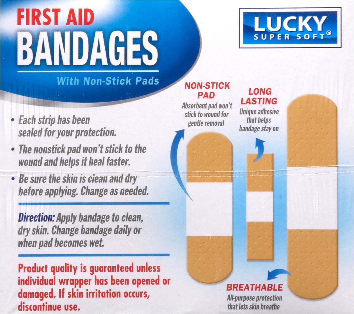 slide 8 of 12, Lucky Super Soft Family Pack First Aid Bandages 80 ea, 80 ct