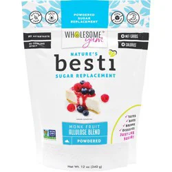 Wholesome Yum Powdered Monk Fruit Allulose Blend Sugar Replacement