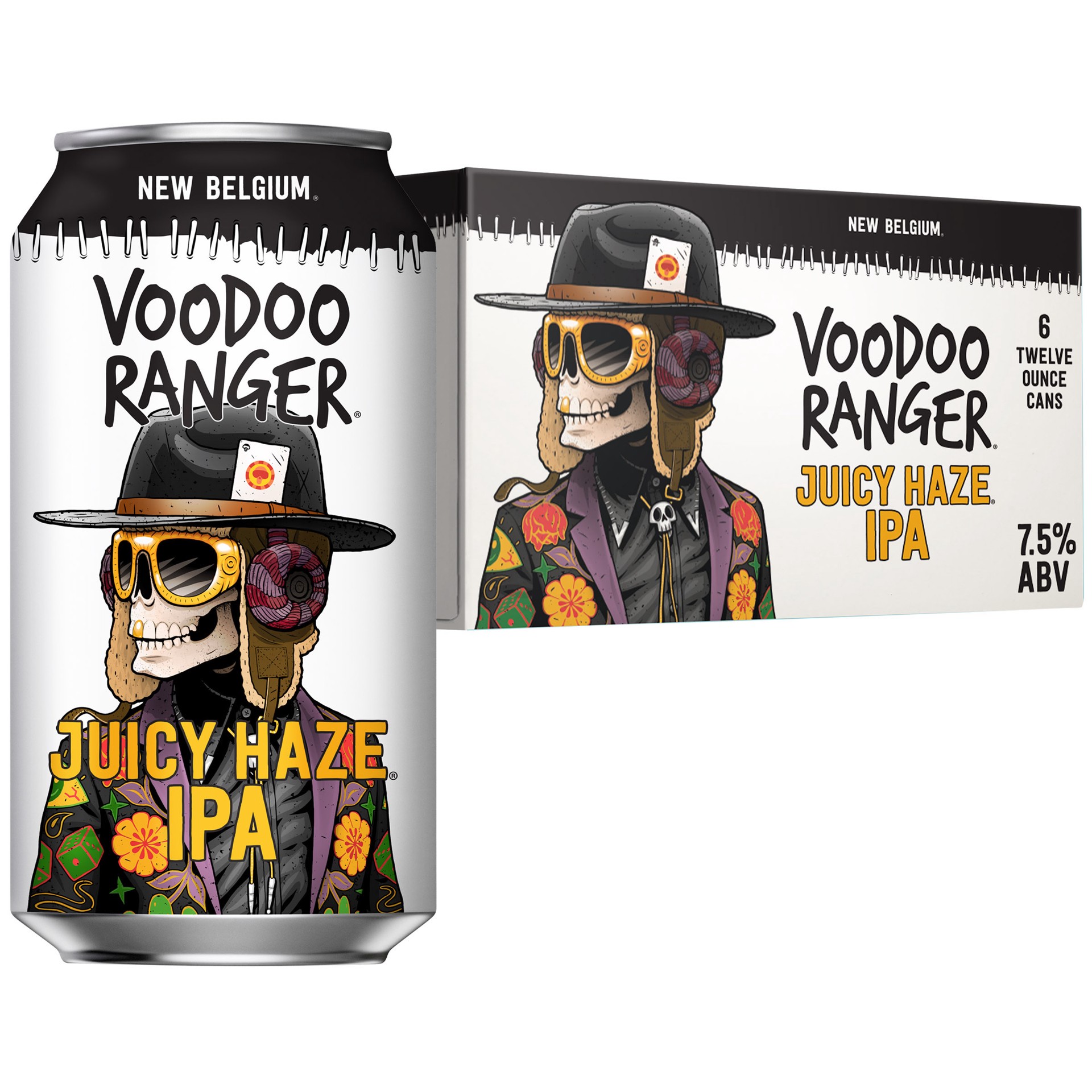 slide 4 of 4, Voodoo Ranger Juicy Haze IPA Beer, 6 Pack, 12oz Cans, 6 ct; 12 oz