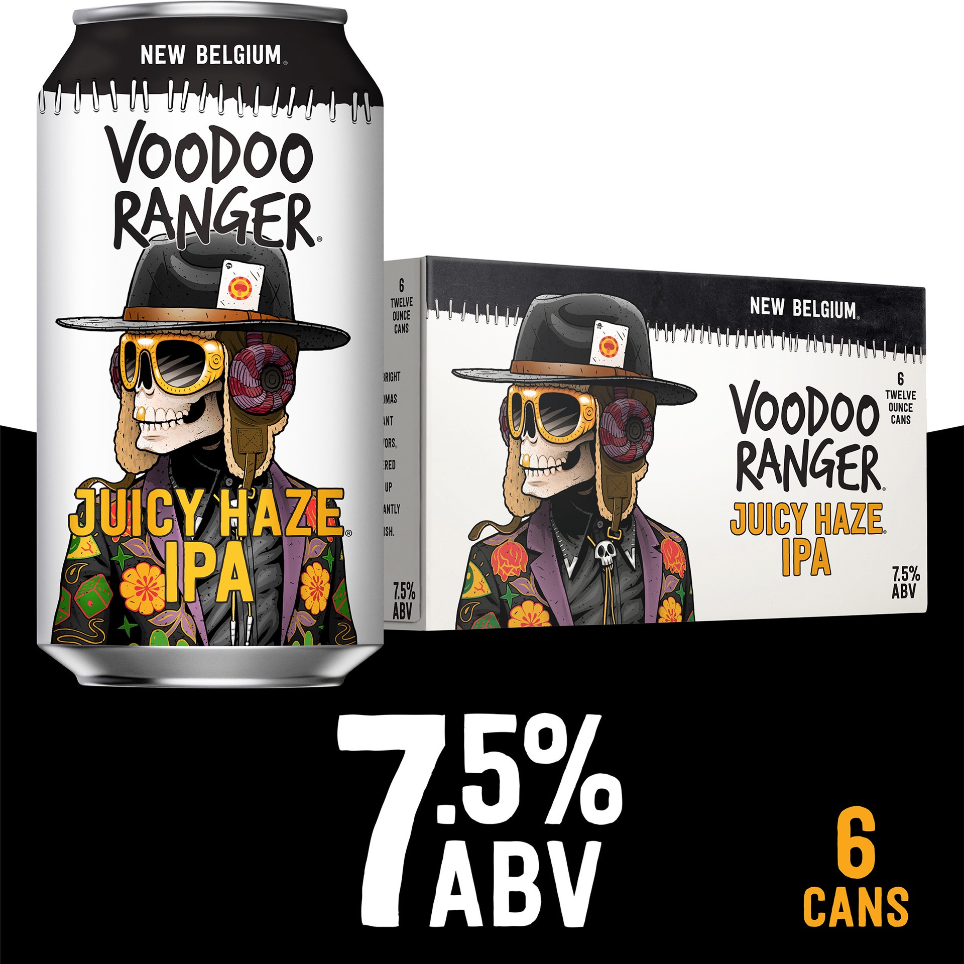 slide 1 of 4, Voodoo Ranger Juicy Haze IPA Beer, 6 Pack, 12oz Cans, 6 ct; 12 oz