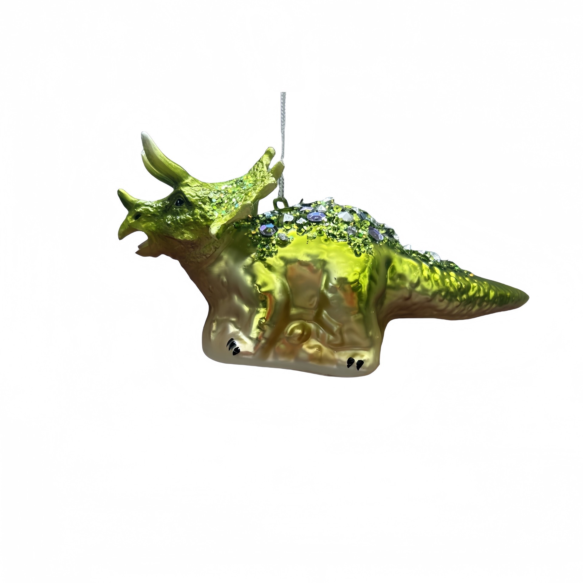 slide 2 of 2, 6.75" Triceratops Glass Ornament By Ashland, 75 in x 2 in x 3 in
