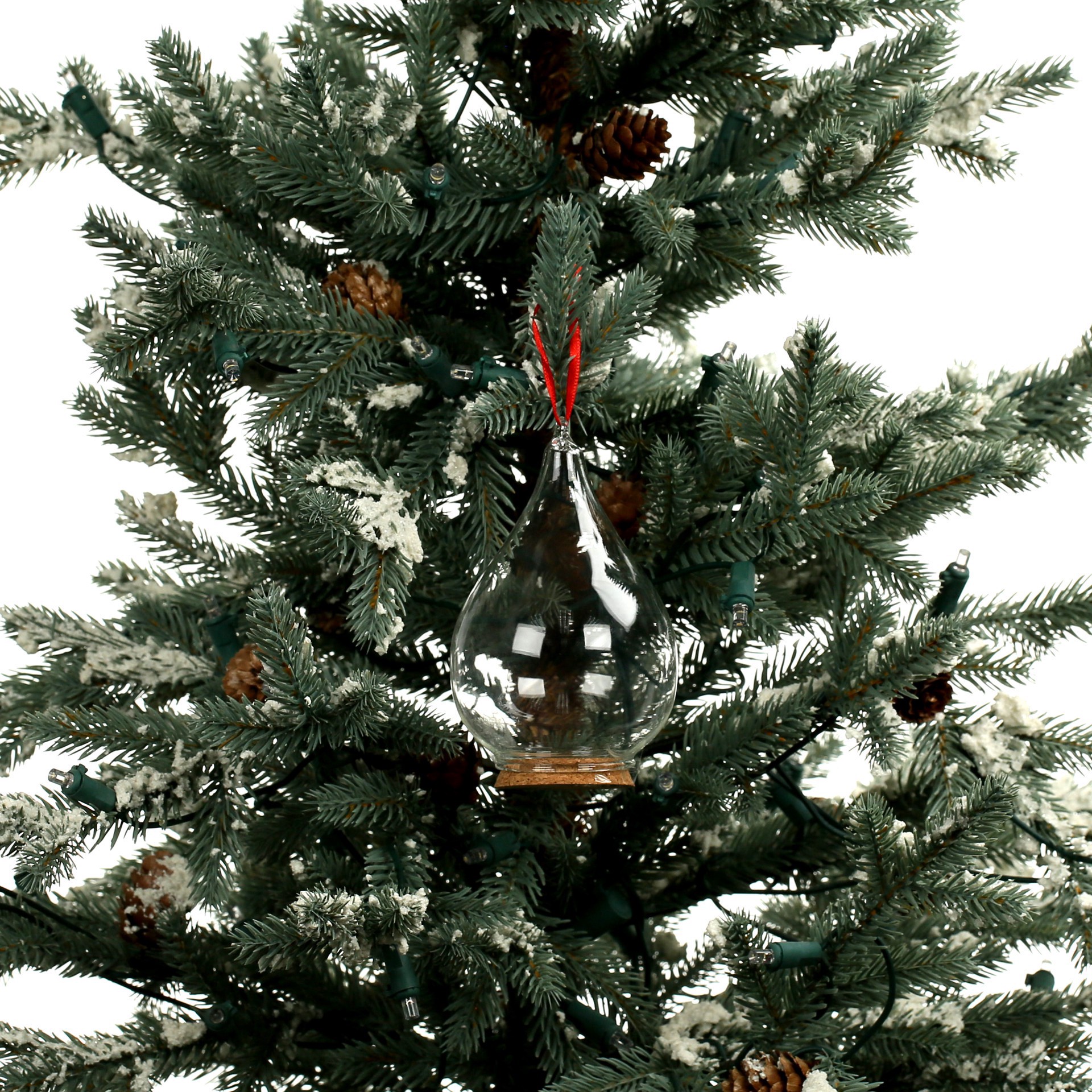 slide 2 of 2, 4.75" Diy Glass Drop With Cork Ornament By Make Market, 4.75 in