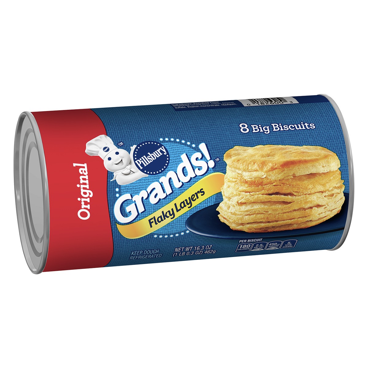 slide 3 of 9, Grands! Flaky Layers, Original Refrigerated Biscuit Dough, 8 ct., 16.3 oz., 8 ct