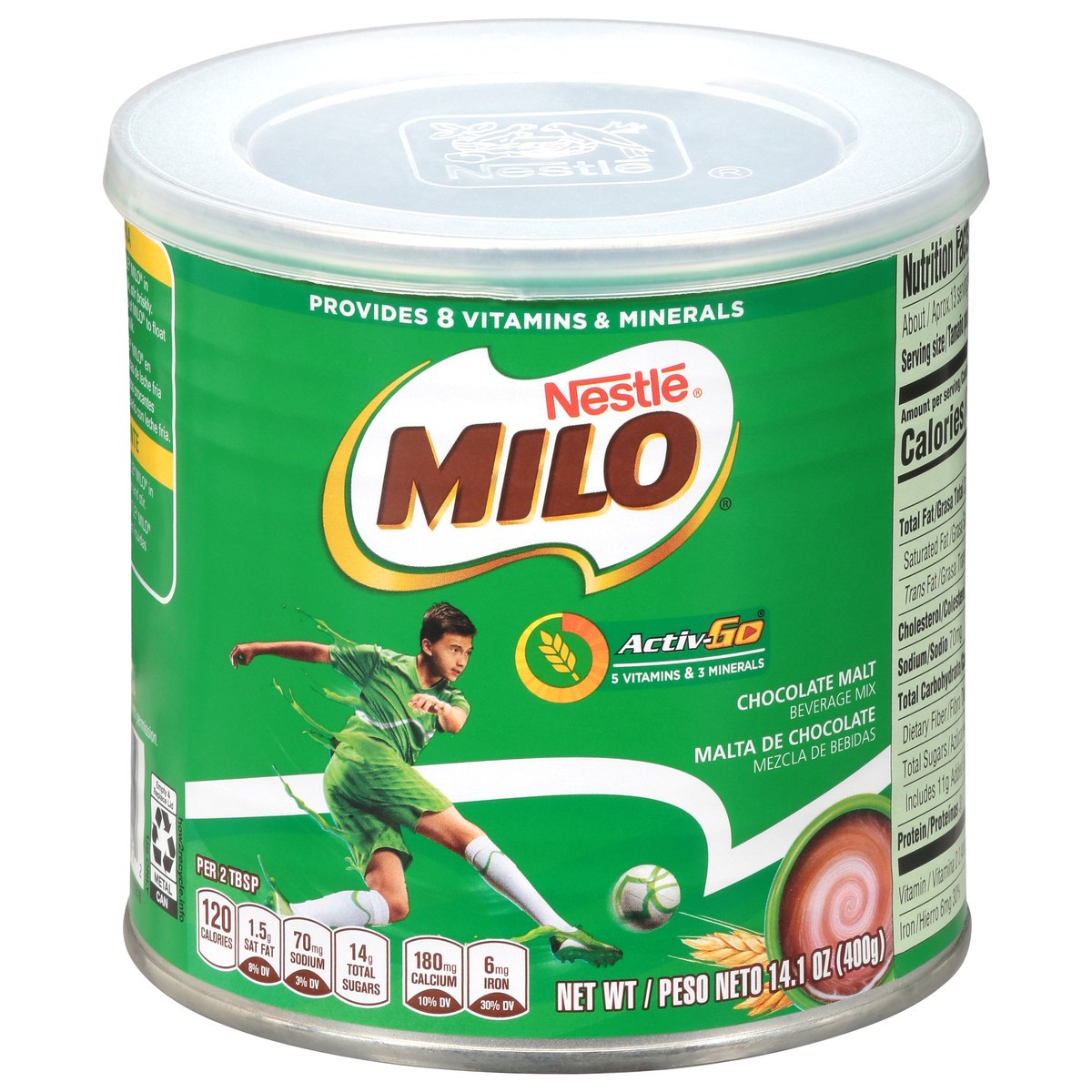 slide 1 of 6, Nestle MILO Activ-Go Chocolate Malt Powder Drink Mix, 14.1 oz
