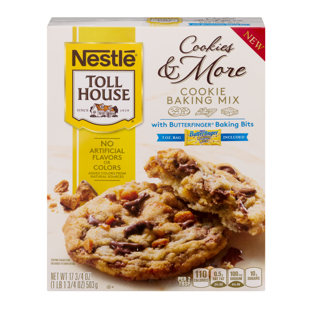 slide 1 of 1, Nestlé Toll House Cookies & More Cookie Baking Mix with Butterfinger Baking Bits, 17.75 oz