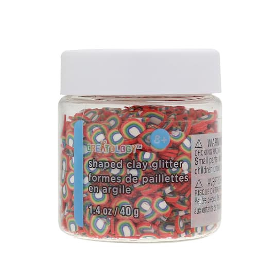 slide 1 of 2, Rainbow Shaped Clay Glitter By Creatology, 1.4 oz