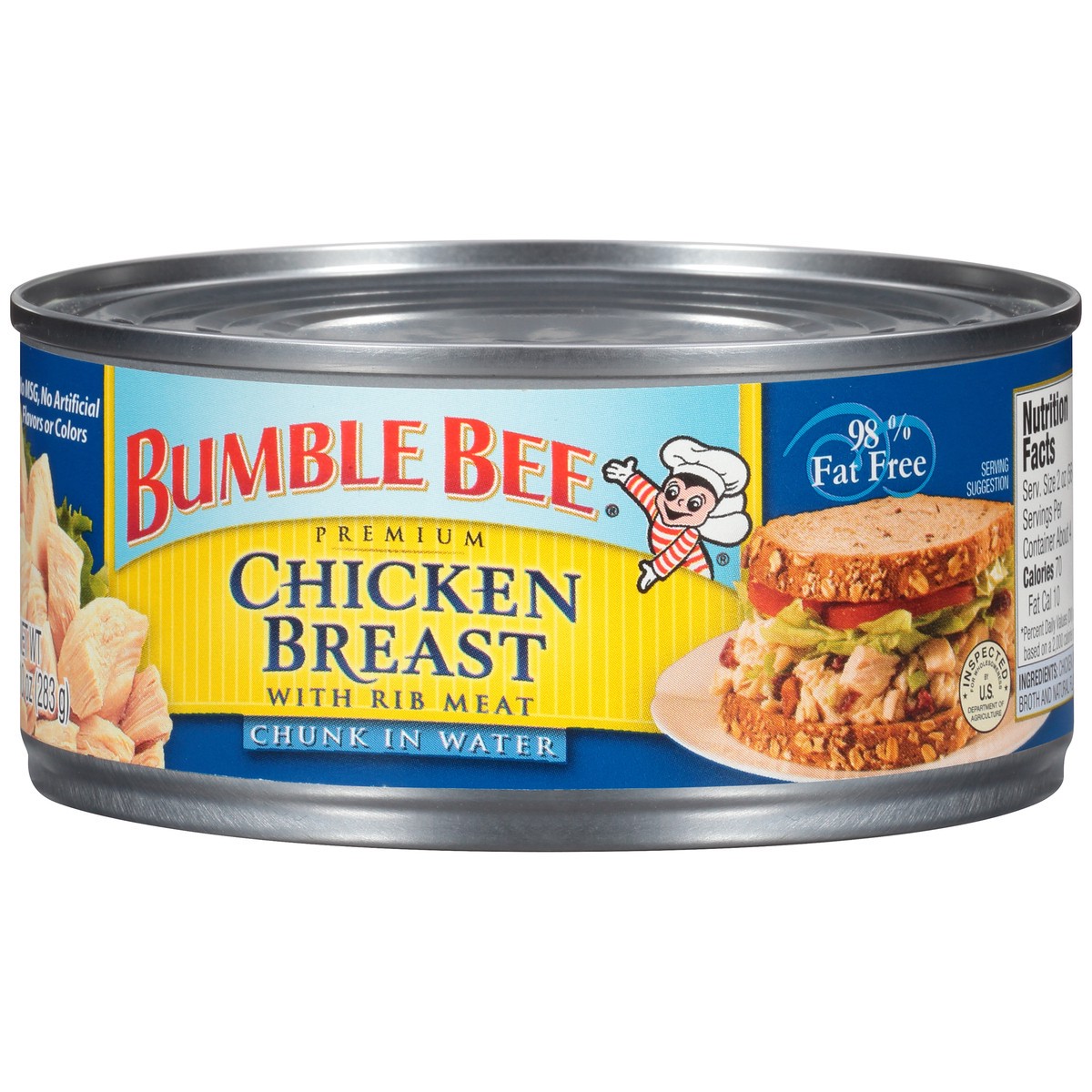 slide 8 of 9, Bumble Bee Premium Chicken Breast with Rib Meat, 10 oz