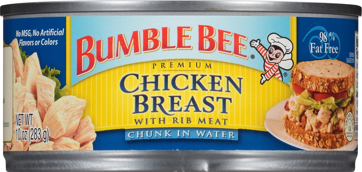 slide 3 of 9, Bumble Bee Premium Chicken Breast with Rib Meat, 10 oz