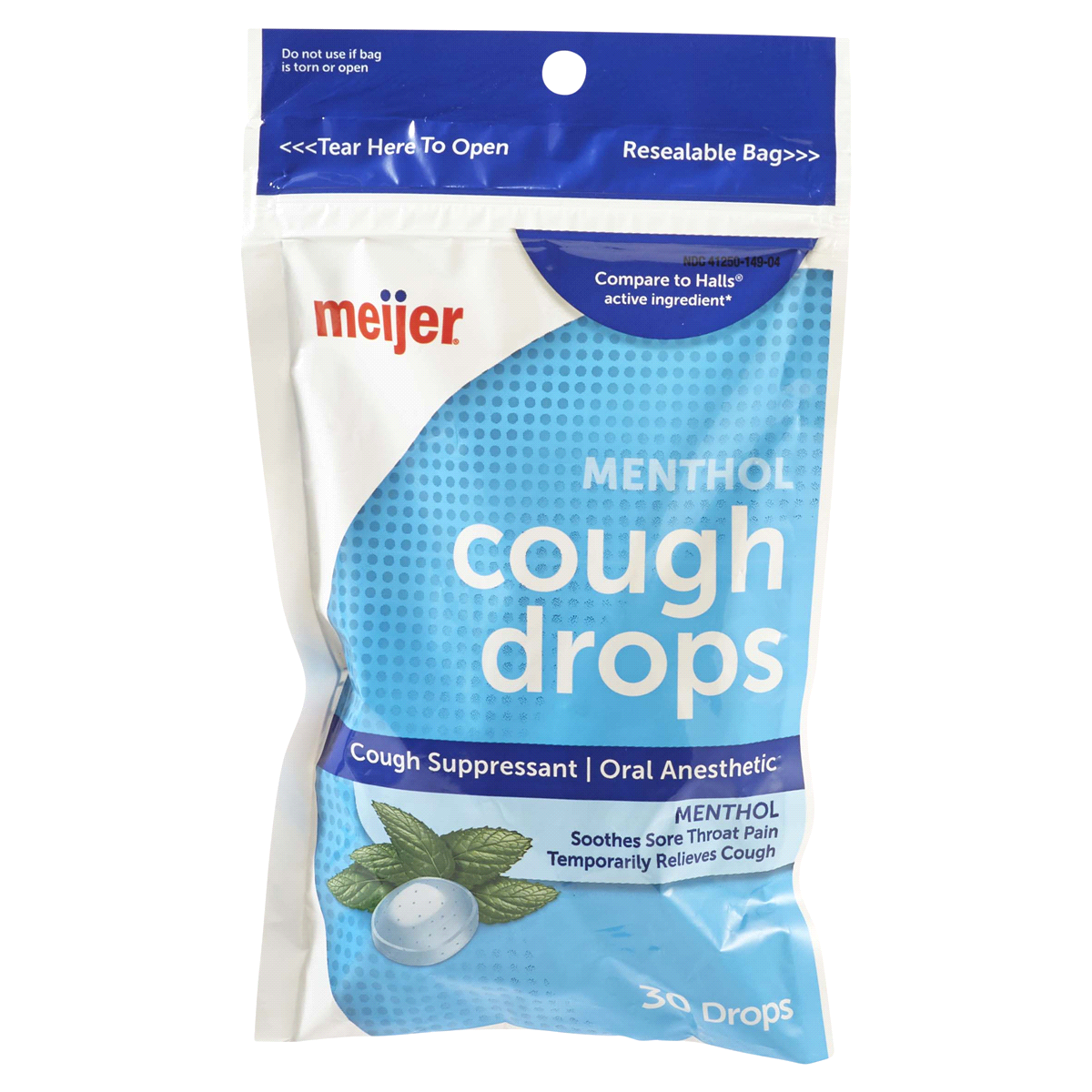 slide 9 of 29, Meijer Menthol Cough Drops, 30 ct