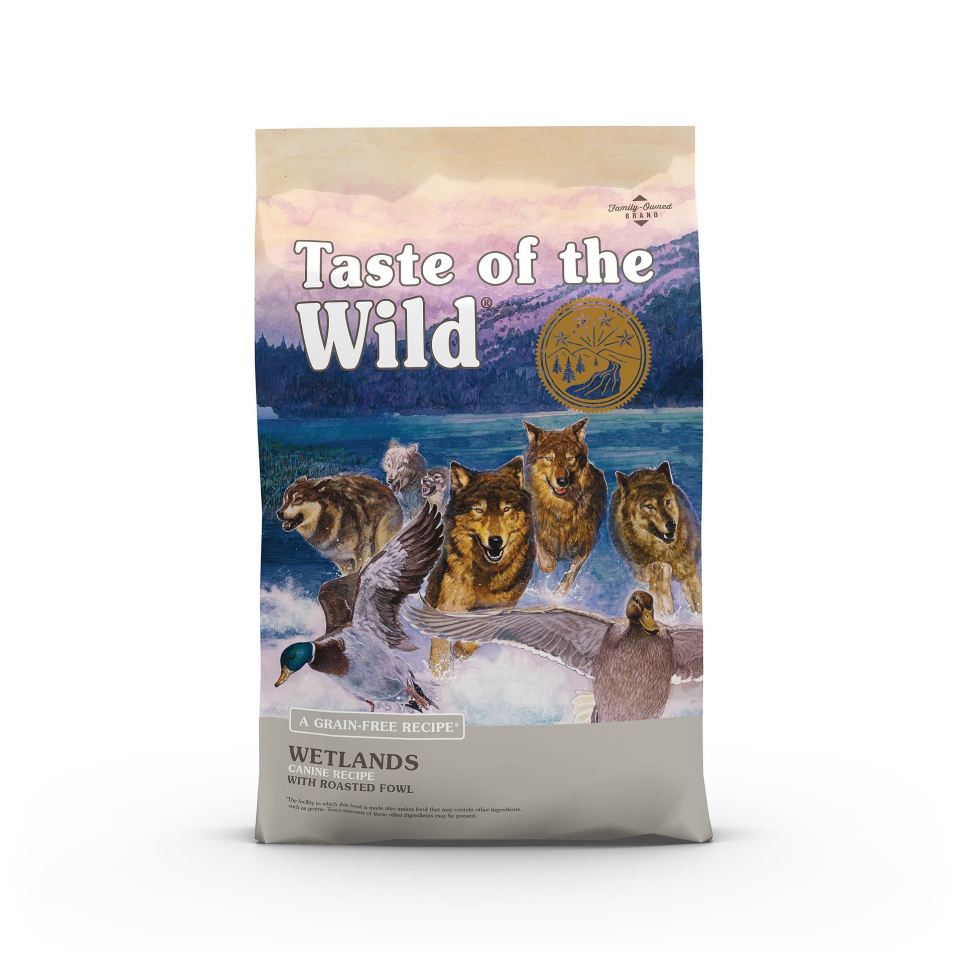 slide 1 of 1, Taste of the Wild Wetlands Grain-Free Roasted Duck Dry Dog Food, 5 lbs., 5 lb