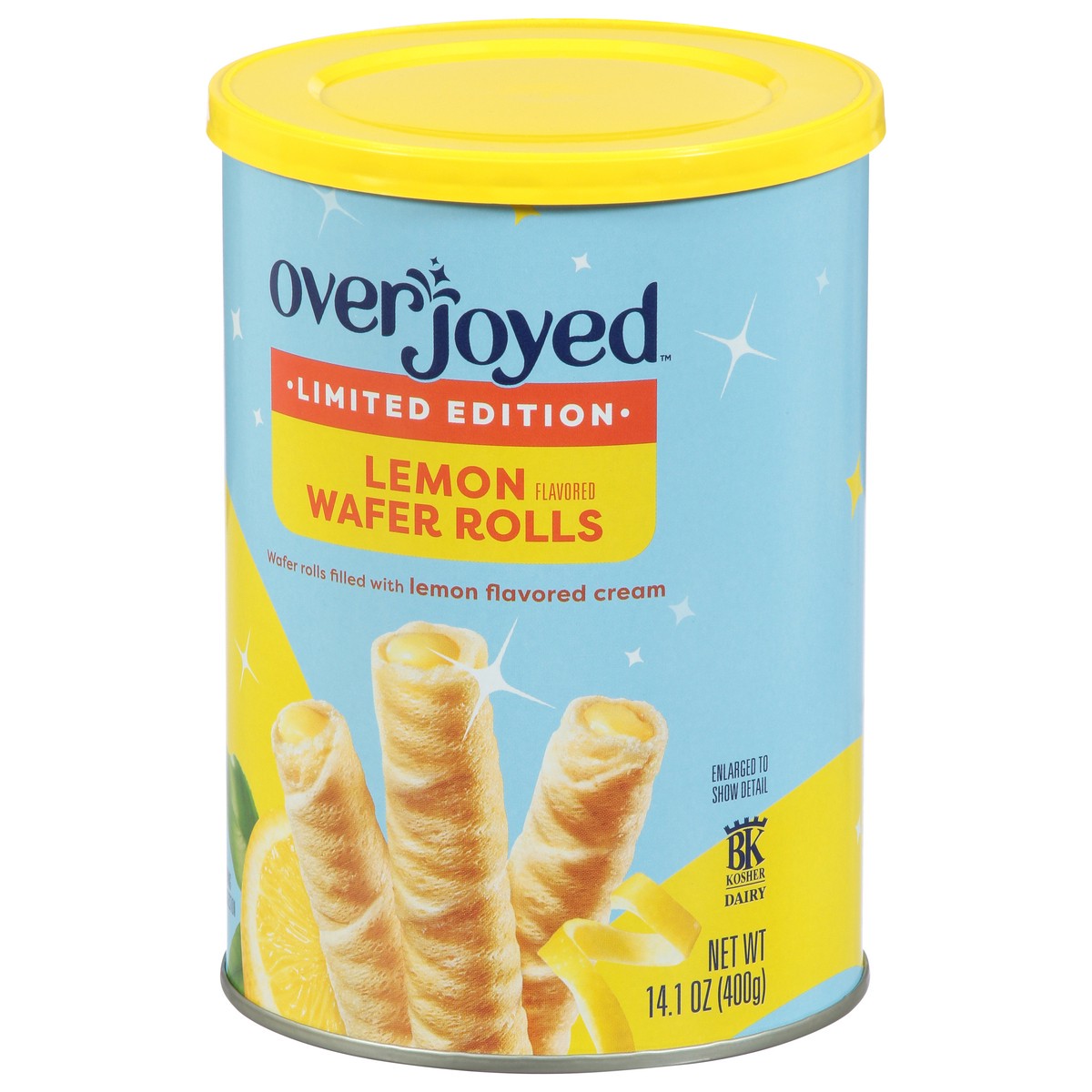 slide 3 of 4, Overjoyed Wafer Rolls Lemon 14.1 Oz - 14.1 OZ, 14.1 oz