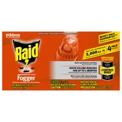 Raid Concentrated Deep Reach Pest Killer & Roach Fogger, 1.5 fl oz, 4 Count