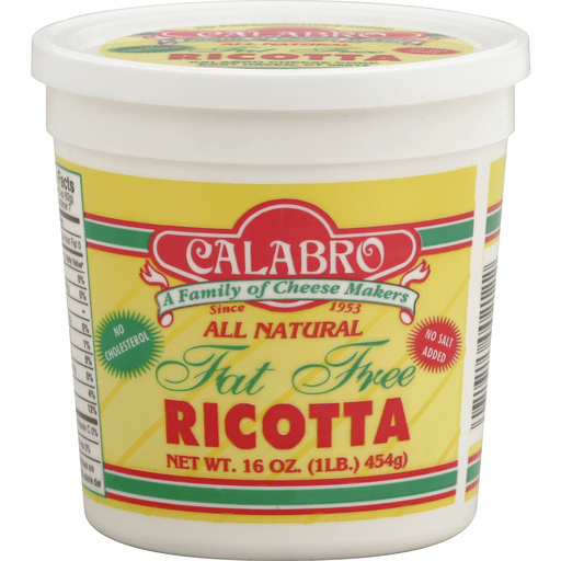 slide 1 of 2, Calabro Ricotta, Fat Free, 16 oz