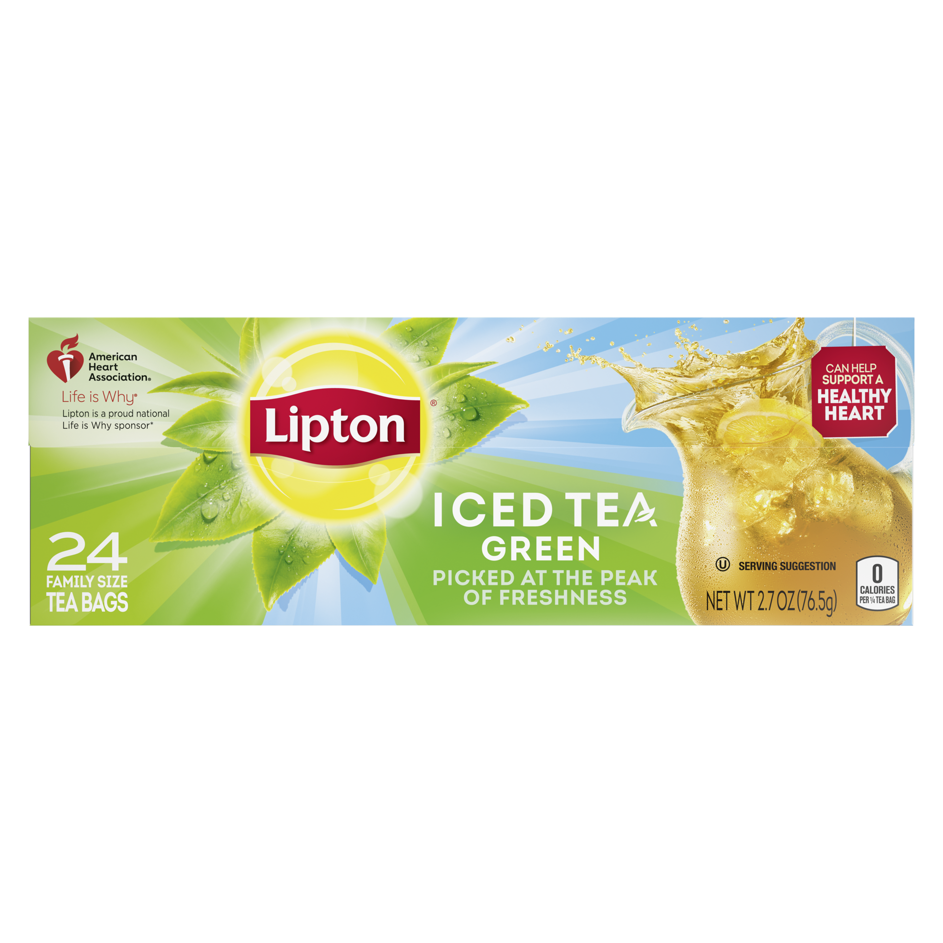 slide 2 of 4, Lipton Family Size Green Iced Tea Family Size - 24 ct, 24 ct