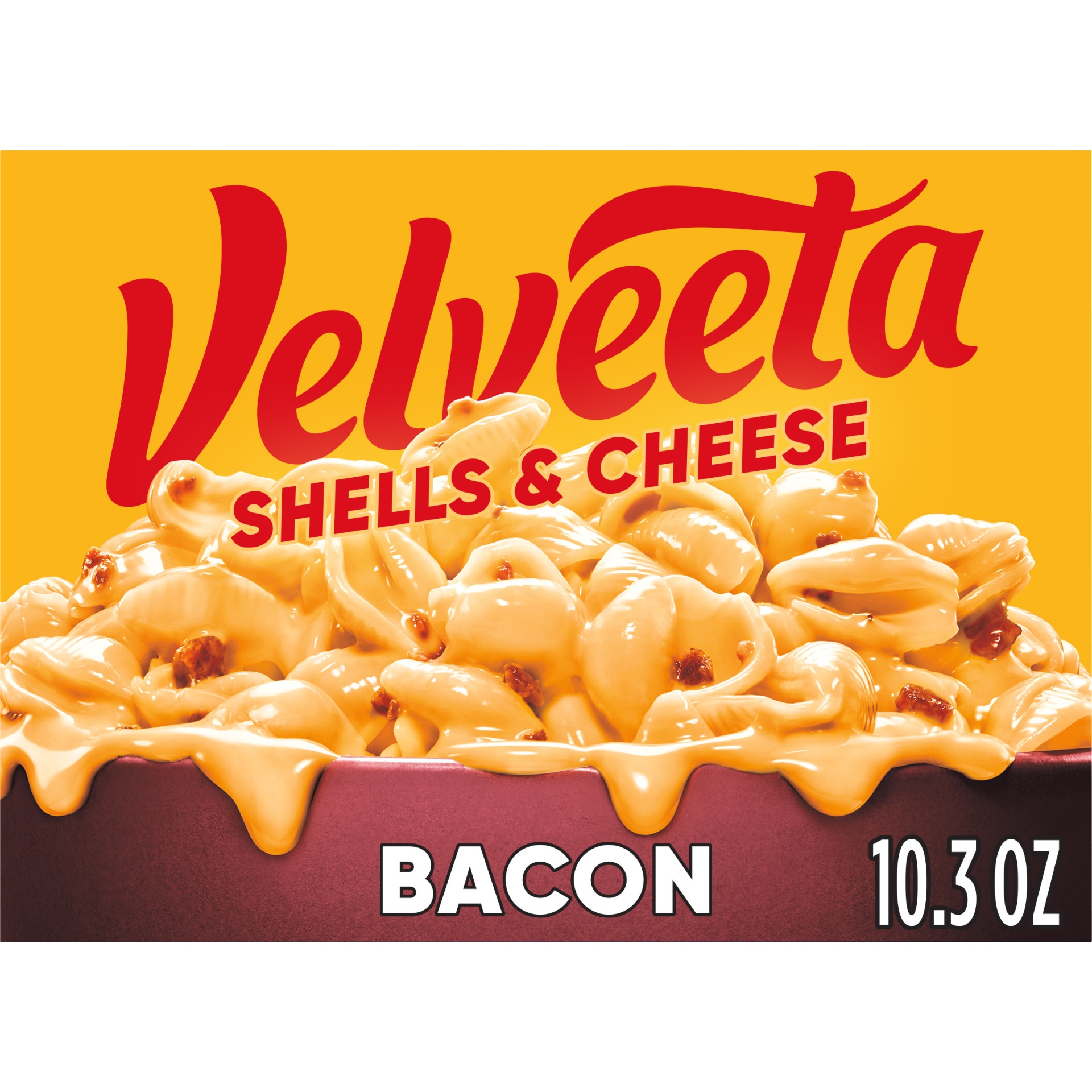 slide 1 of 12, Velveeta Shells & Cheese with Bacon, Shell Pasta & Cheese Sauce, 10.3 oz Box,