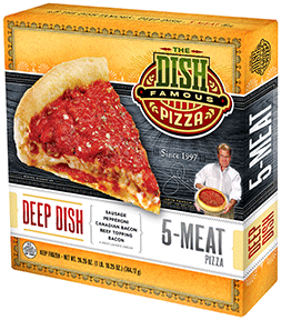 slide 1 of 1, The Dish Pizza The Dish Deep Dish 5 Meat Pizza, 26.25 oz