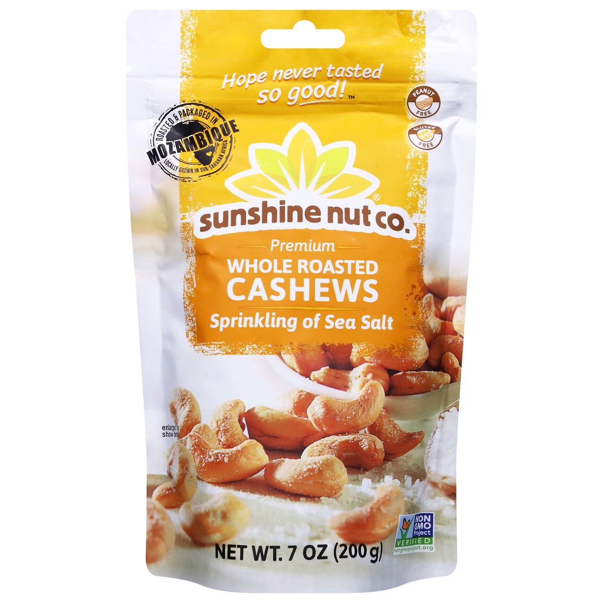 slide 1 of 1, Sunshine Nut Co. Cashews Roasted with a Sprinkling of Salt, 7 oz